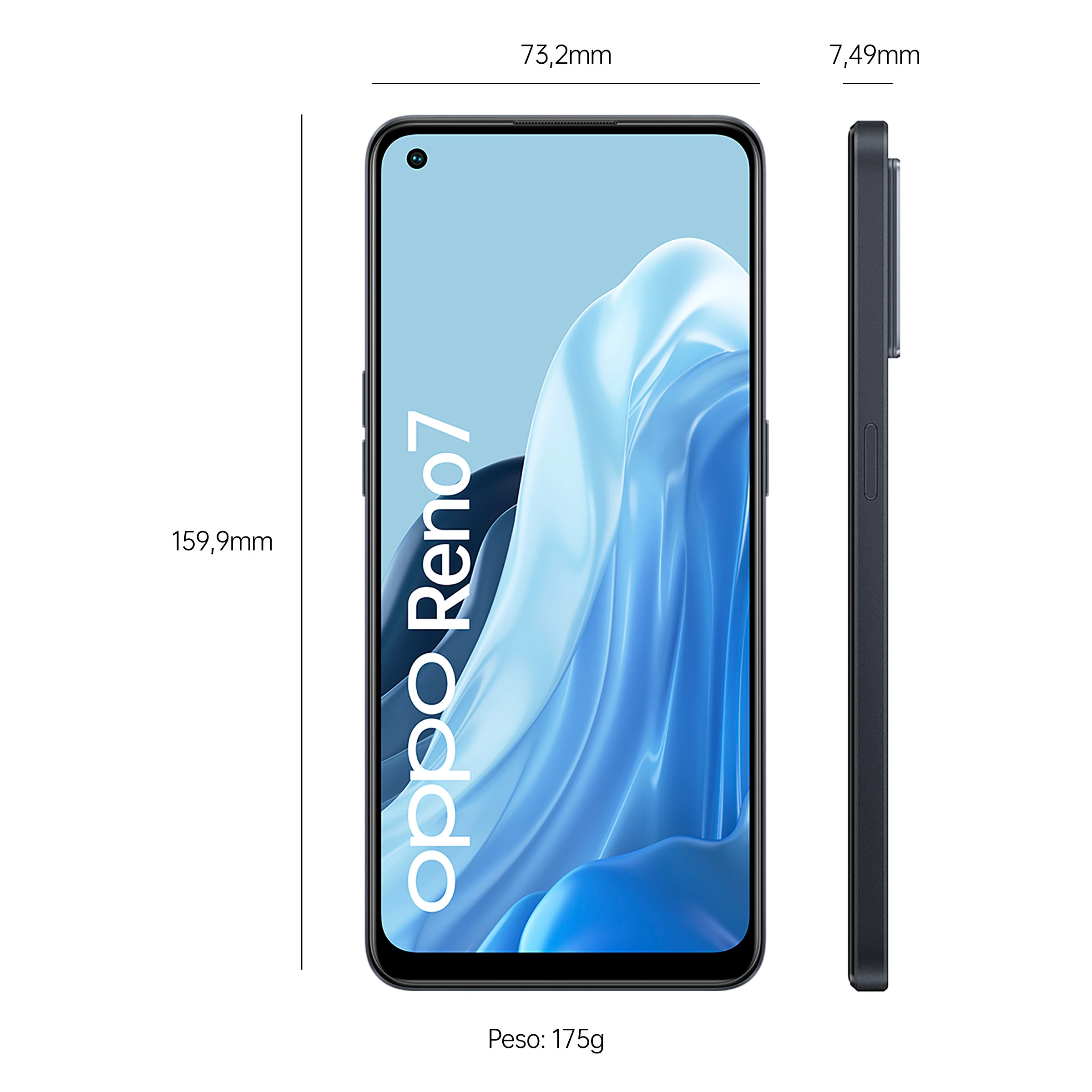 OPPO Reno7 Cosmic Black 8GB+128GB_7