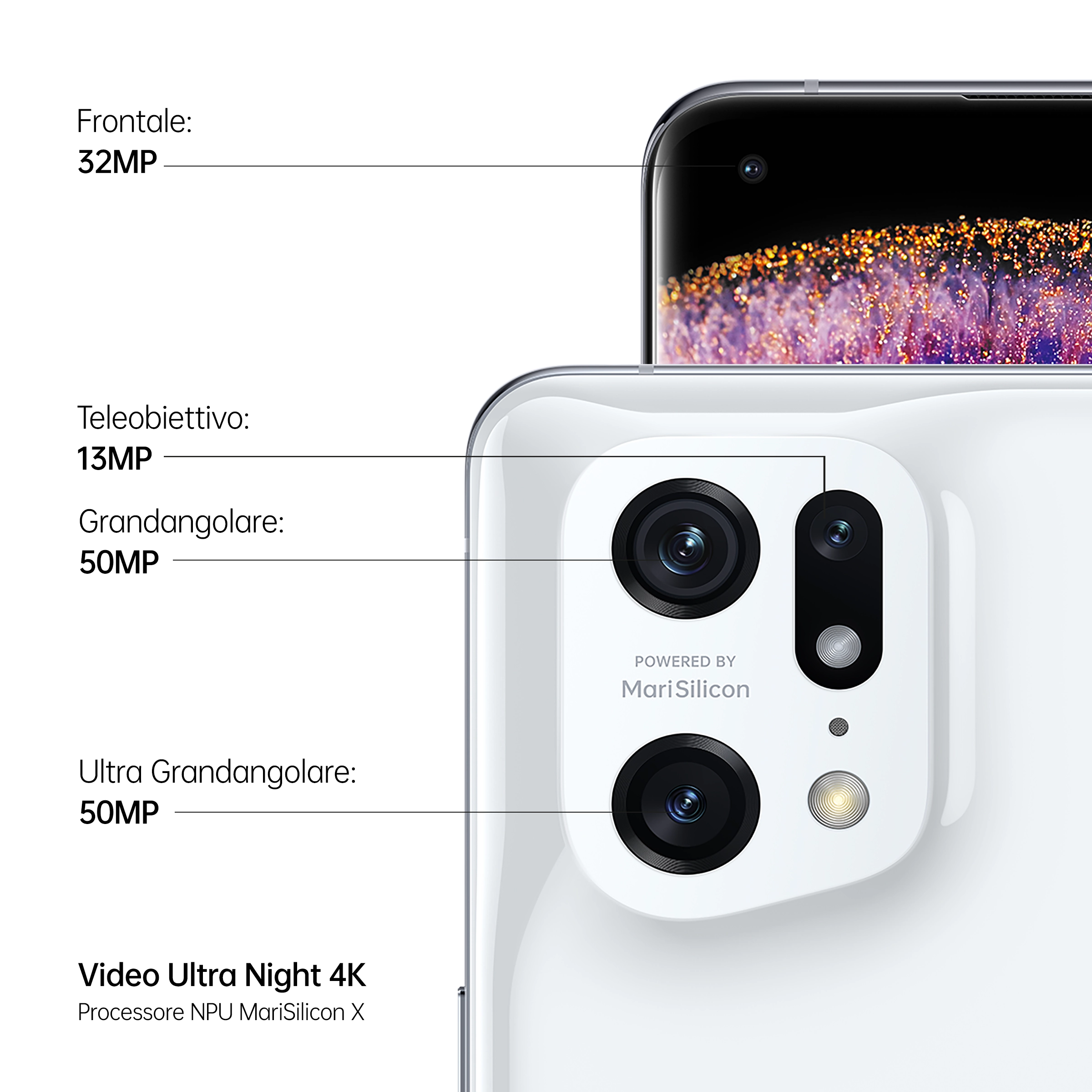 OPPO Find X5 Pro [Ricondizionato] A+ senza accessori Ceramic White_3