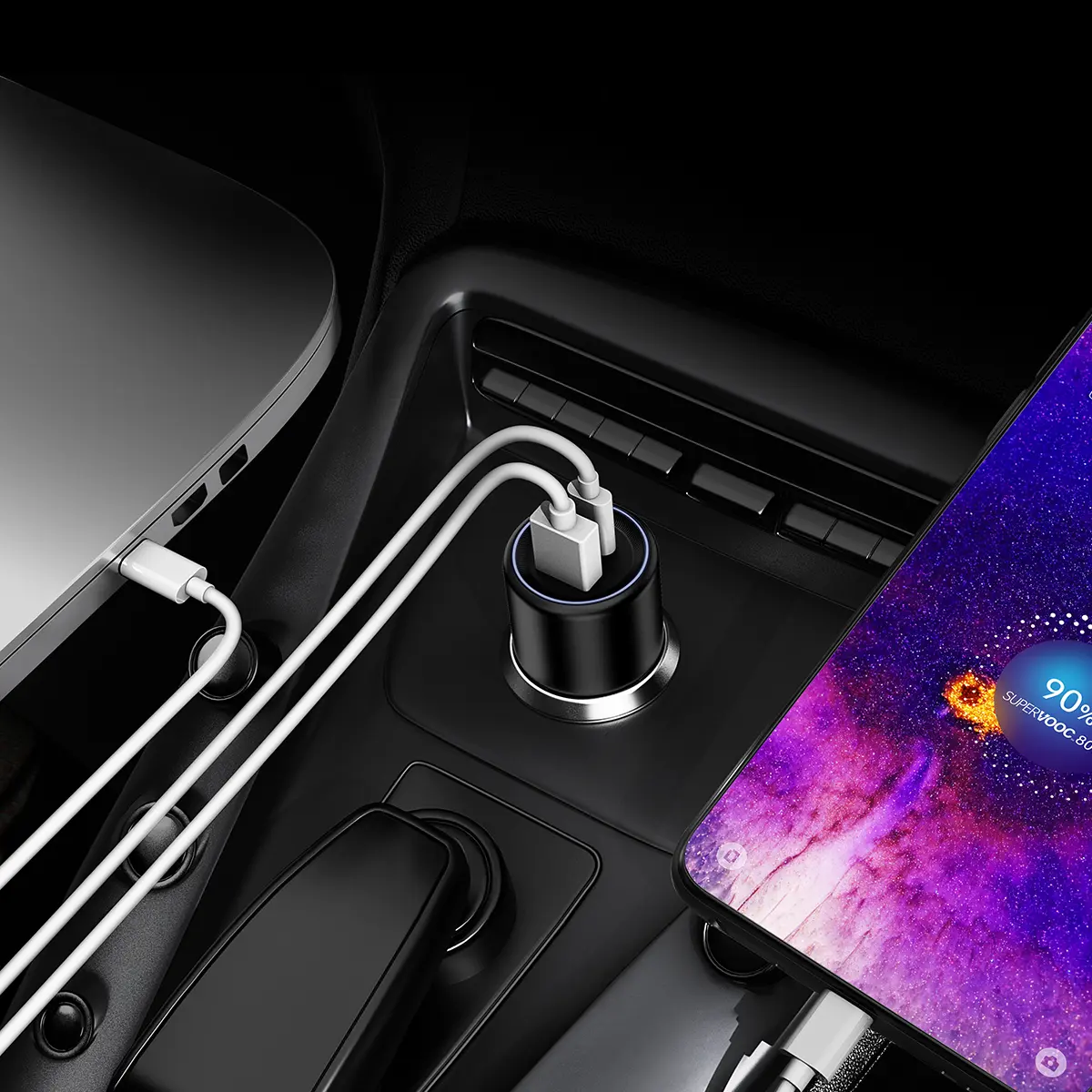 Caricabatterie Auto USB Type-C 80W White_6