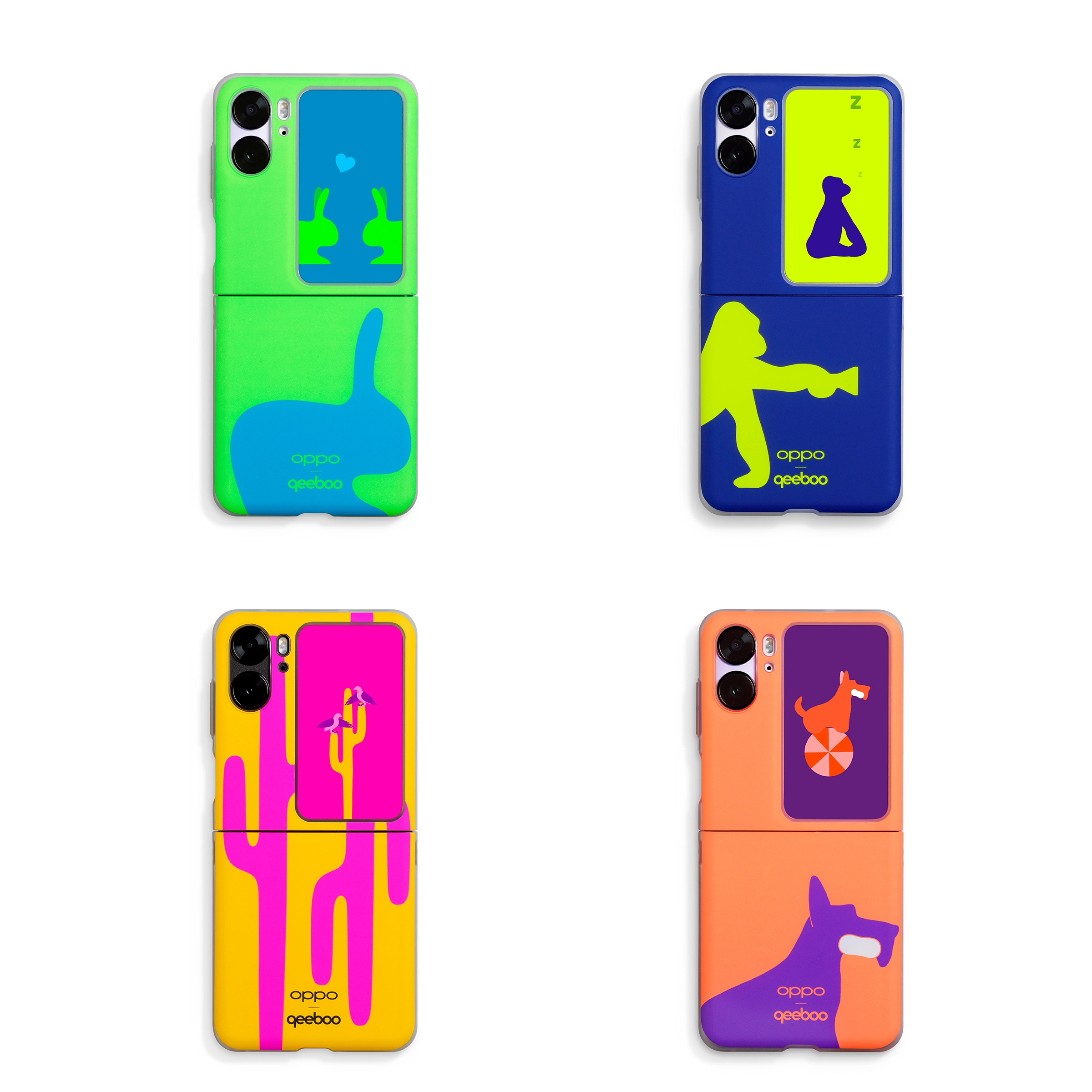 OPPO X QEEBOO Cover Bundle per Find N2 Flip White_1