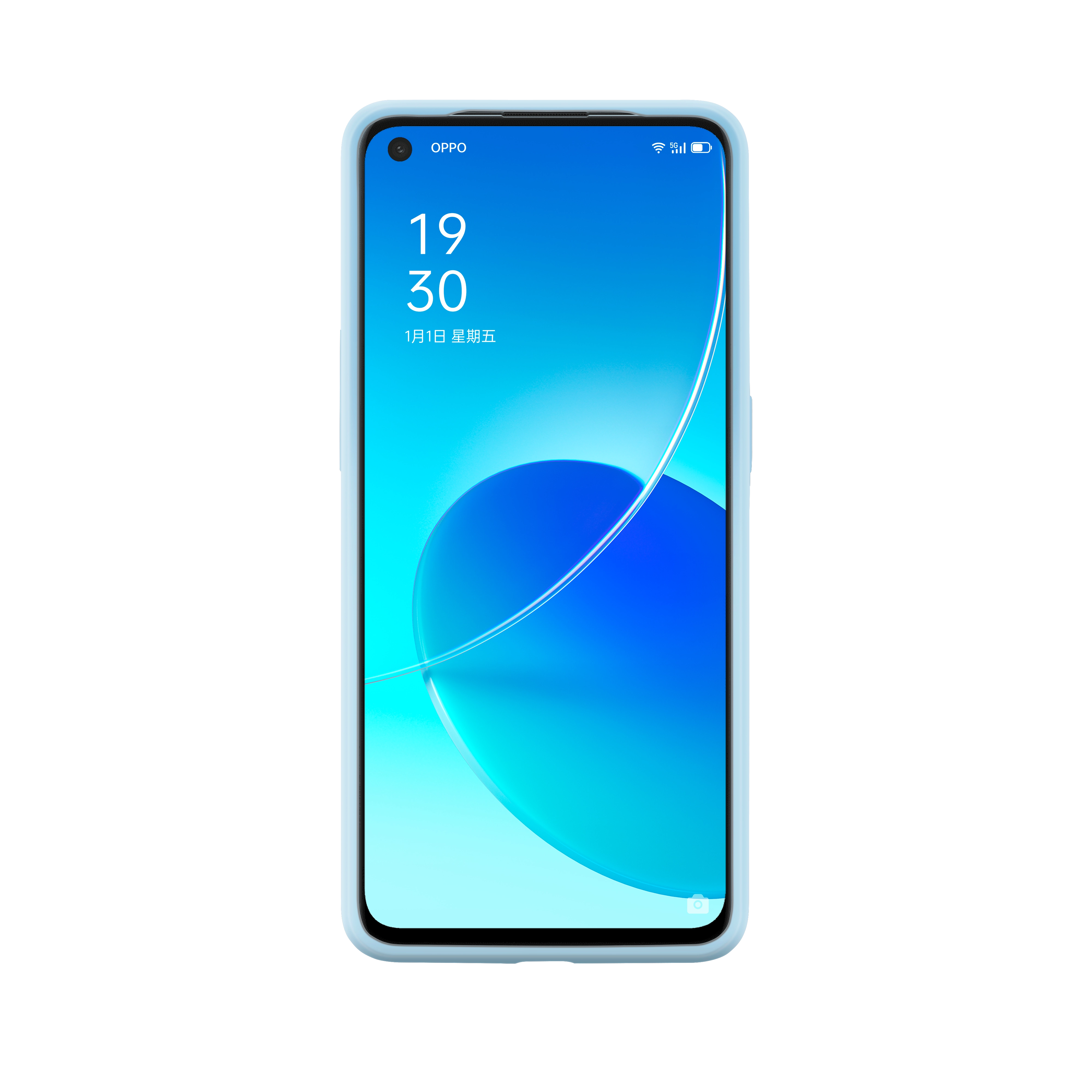 Cover Protettiva con Flash per Reno6 TPU Light Blue_3